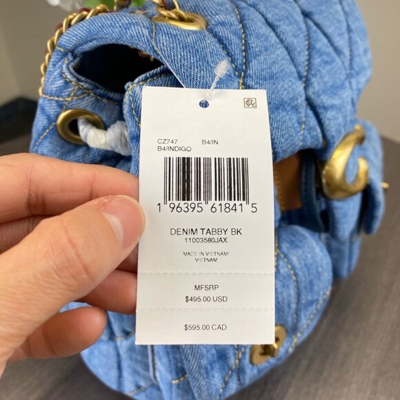 Coach CZ747 Denim Tabby Backpack in Indigo - Picture 8 of 9